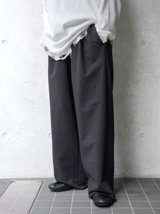 ANCELLM "TUCK SWEAT PANTS" - D.OLIVE