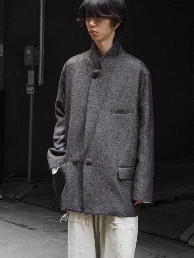 ANCELLM25awSEMIDOUBLE TAILOREDJACKET1 茶 2025AW】 ANCELLM (アンセルム) 