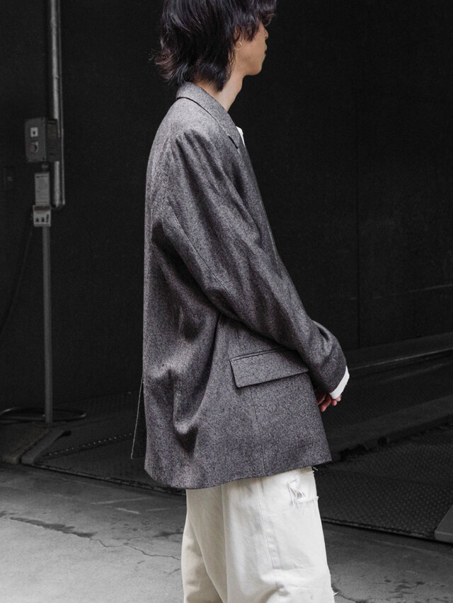 ジャケット・アウター ANCELLM 25AW SEMI-DOUBLE TAILOREDJACKET SEMI-DOUBLE TAILORED JACKET(BLACK) – ANCELLM