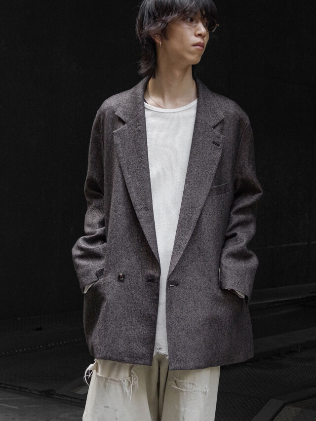 ANCELLM25awSEMIDOUBLE TAILOREDJACKET1 茶 ANCELLM25awSEMIDOUBLE TAILOREDJACKET1 茶