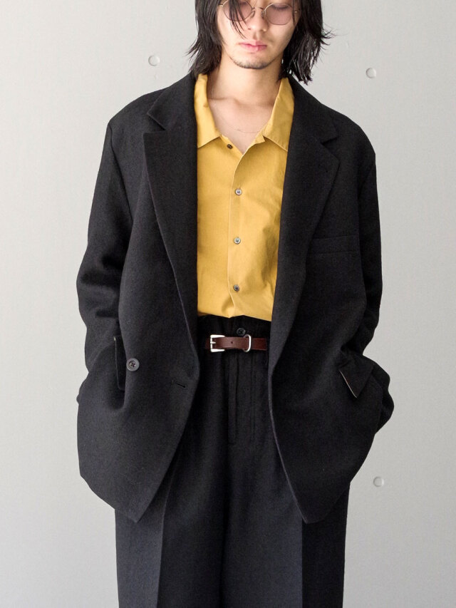 ANCELLM "SEMI-DOUBLE TAILORED JACKET" - BLACK