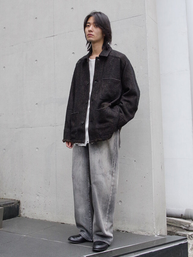 【新品】ANCELLMダメージウールヘリンボーン カバーオール25AW 完売 2025AW】 ANCELLM (アンセルム) 