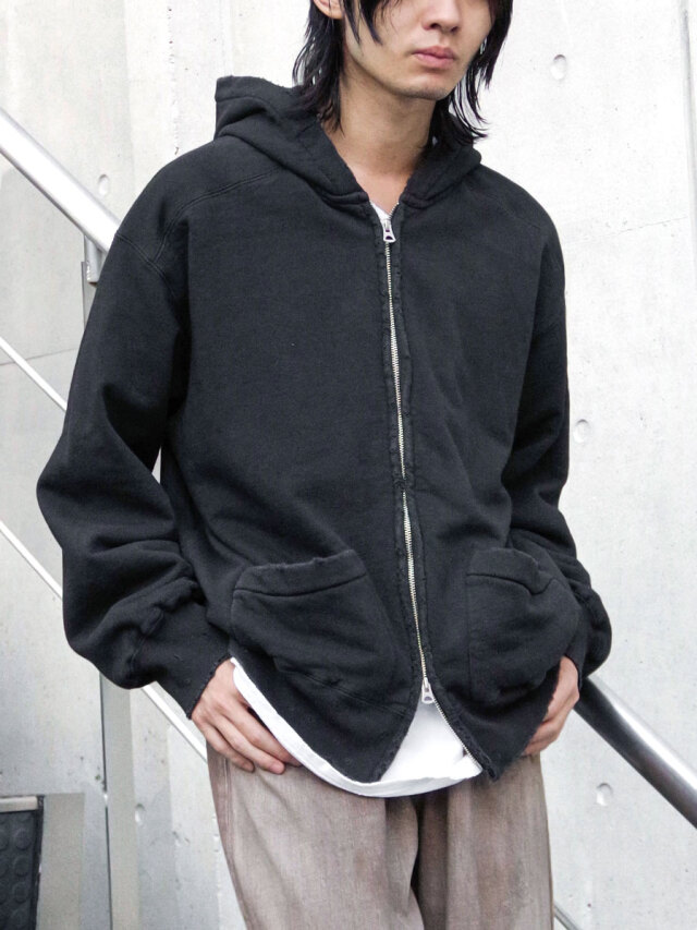 ANCELLM "ZIP UP HOODIE" - BLACK