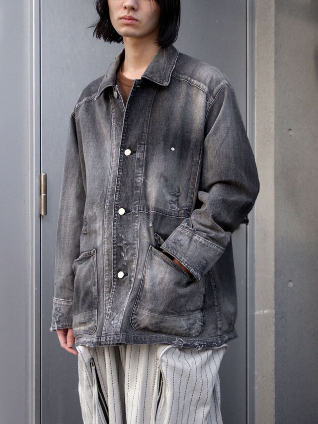 ANCELLM "DENIM COVERALL" - BLACK