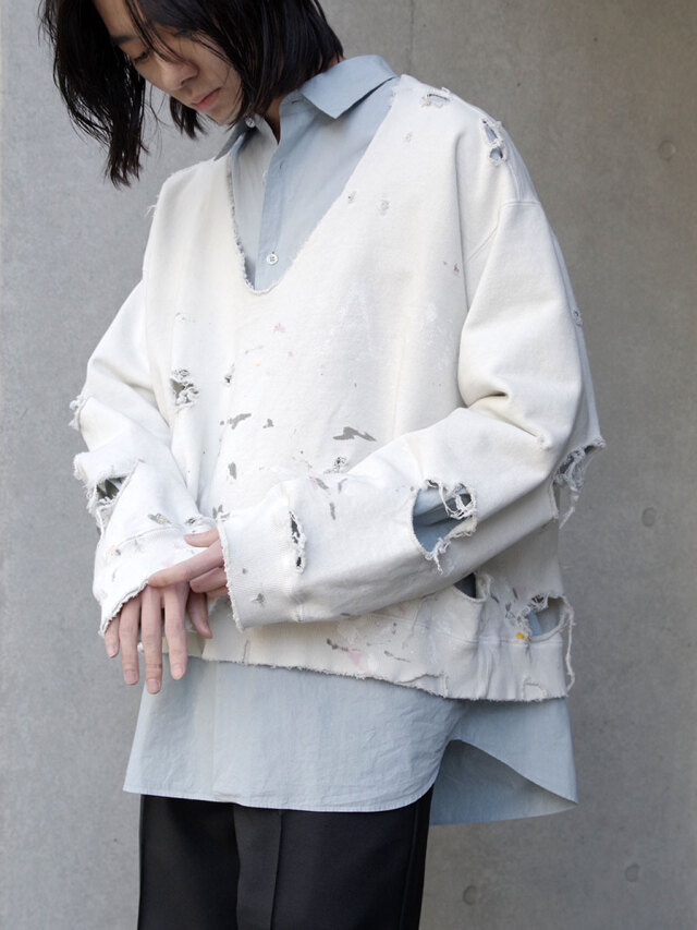 トップス ANCELLM 25SS HARD CRASH SWEAT SHIRT 2025SS】 ANCELLM (アンセルム) 