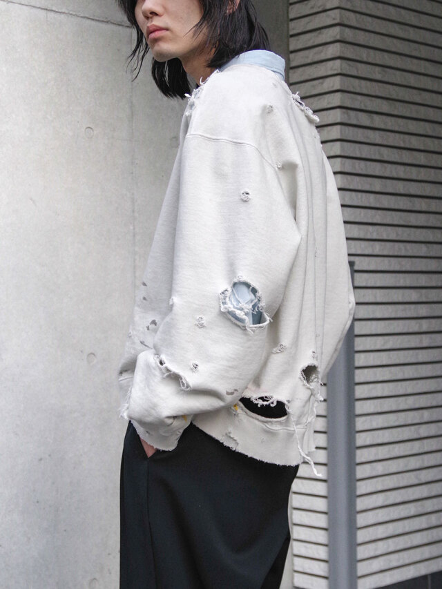 トップス ANCELLM 25SS HARD CRASH SWEAT SHIRT HARD CRASH SWEAT SHIRT(GREEN) – ANCELLM