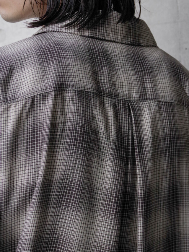 ancellm25ss OMBRECHECK SHIRT(BROWN)サイズ2 2025SS】 ANCELLM (アンセルム) 