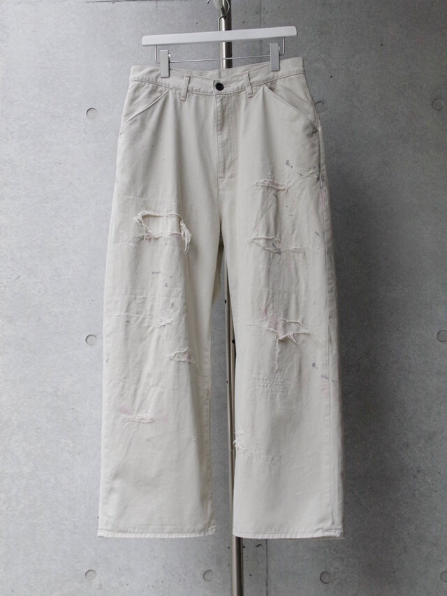 ANCELLM "REMAKE WIDE CHINO TROUSERS" - BEIGE