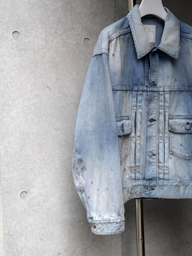 ジャケット・アウター 25SS ancellm AGING DENIM JACKET ANCELLM》 25SS New Delivery ANC-JK49 AGING DENIM JACKET