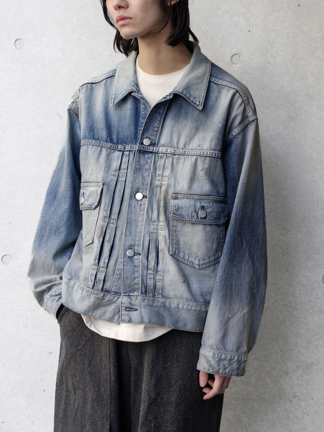 ANCELLM "AGING DENIM JACKET" - D.INDIGO