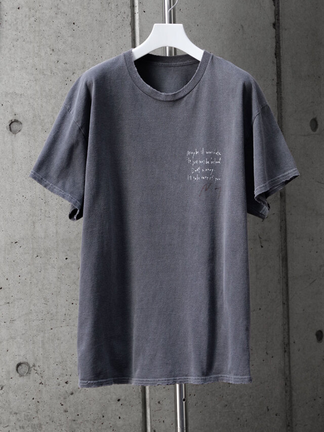 ancellm MESSAGE T-SHIRT　アンセルム　tシャツ ANCELLM/アンセルム/EMBROIDERY DYED T-SHIRT | GARDEN