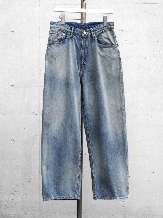 ANCELLM "AGING STRAIGHT 5P DENIM PANTS" - INDIGO