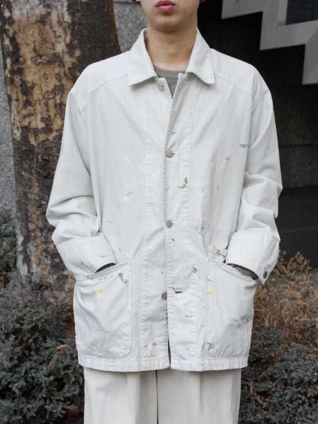ANCELLM "DENIM COVERALL" - WHITE