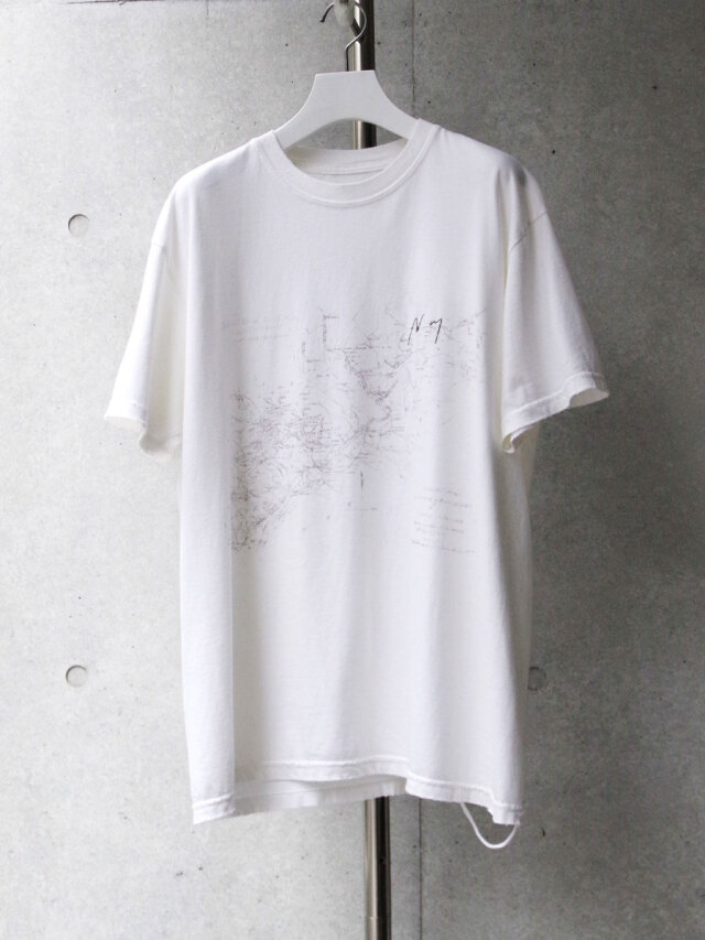 正規 25SS ANCELLM ABSTRACT T-SHIRT 824P▲ ANCELLM - ABSTRACT T-SHIRT | WHITE | カットソー | NapsNote