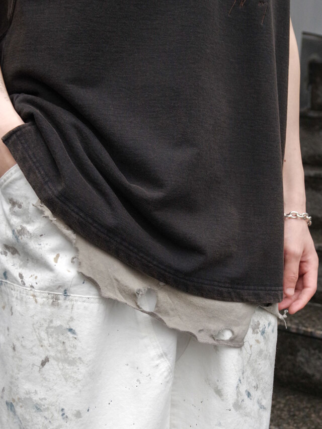 25SUMMER ANCELLM DAMAGE TANK TOP 1サイズ ANCELLM - DAMAGE TANK TOP | BROWN | タンクトップ | NapsNote