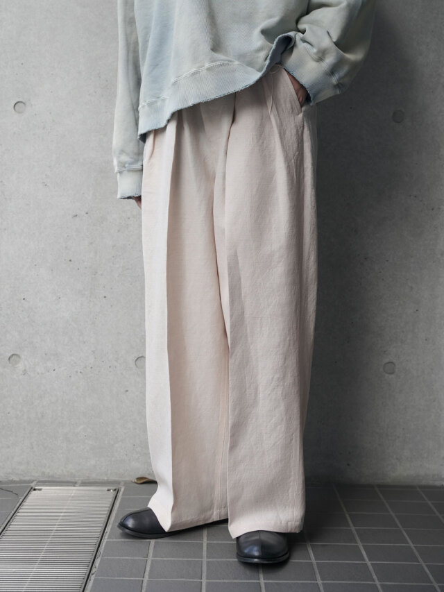 パンツ ANCELLM T/W TUCK SLACKS(ORANGE) ANCELLM T/W TUCK SLACKS(ORANGE)