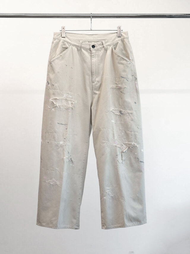 25ss アンセルム リメイク ワイド チノ パンツ 1 ペンキ ダメージ 25ss アンセルム リメイク ワイド チノ パンツ 1 ペンキ