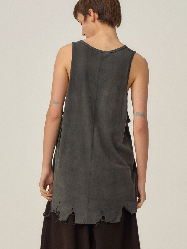 25SUMMER ANCELLM DAMAGE TANK TOP 1サイズ 2025SUMMER】 ANCELLM (アンセルム) 