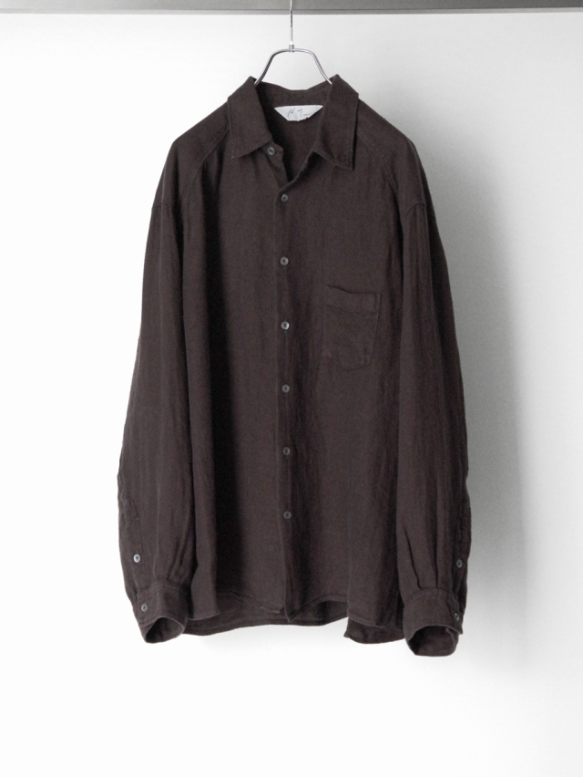ANCELLM "LINEN OVER SHIRT" - BROWN