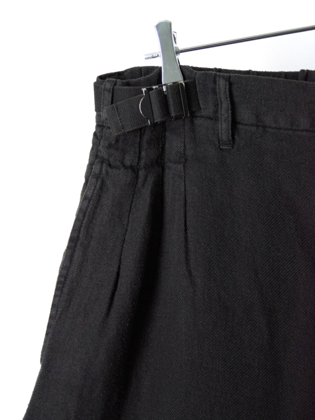 パンツ ANCELLM 26F/W BELTED LINEN TUCK SLACKS BELTED LINEN TUCK