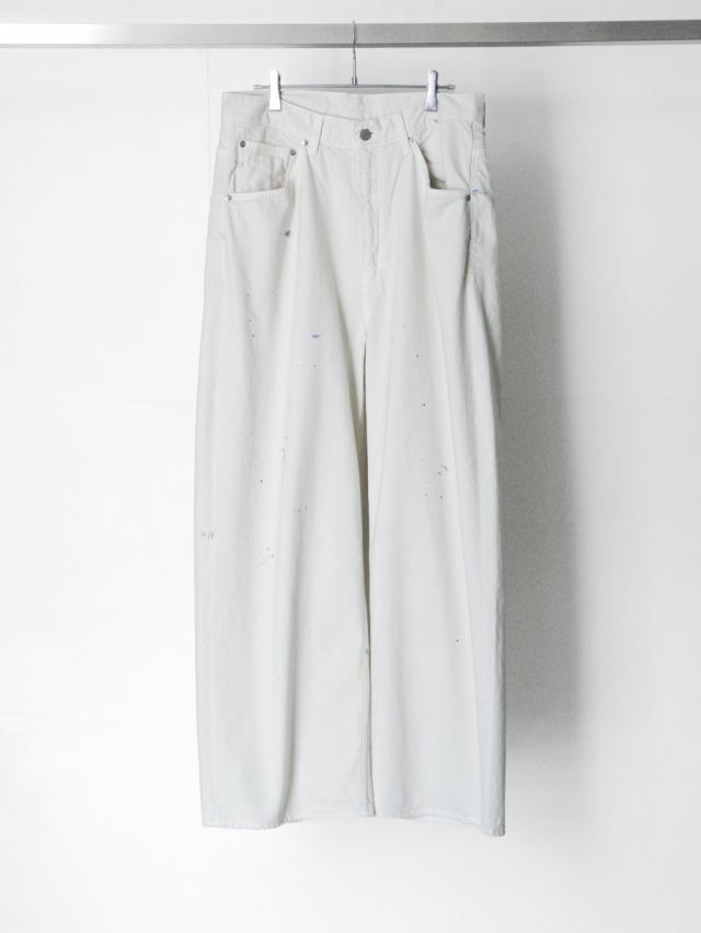 ANCELLM "STRAIGHT WIDE DENIM PANTS" - G.WHITE