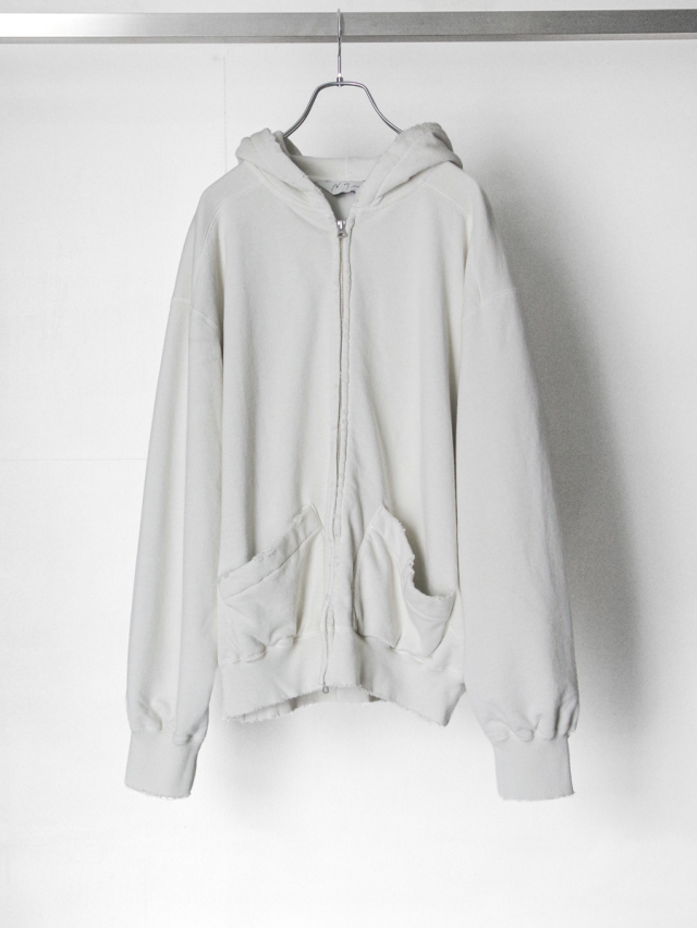 ANCELLM "ZIP UP HOODIE" - G.WHITE