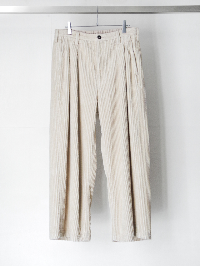 ANCELLM "CORDUROY WIDE SLACKS" - IVORY