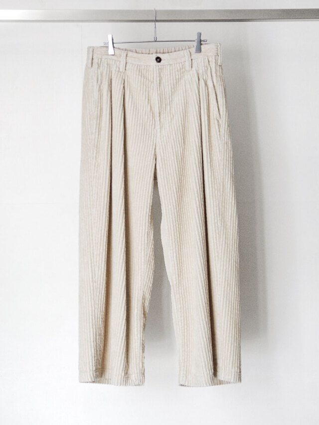 ANCELLM "CORDUROY WIDE SLACKS" - IVORY