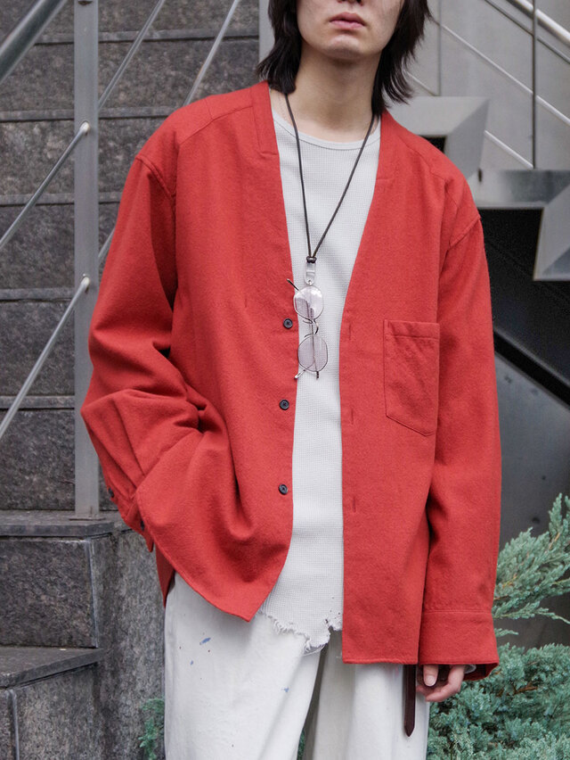 ジャケット・アウター ANCELLM WASH WOOL TAILORED SHIRT Size 2 ANCELLM（アンセルム） 