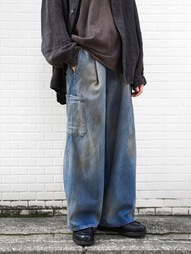 ANCELLM "DENIM PAINTER PANTS" - INDIGO