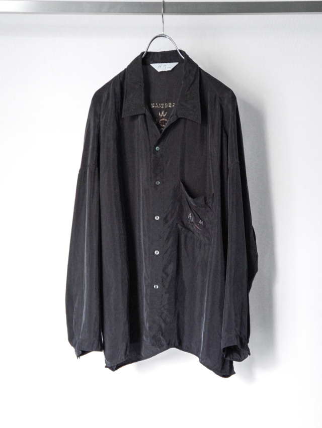 ANCELLM "EMBROIDERED SOUVENIR SHIRT" - BLACK