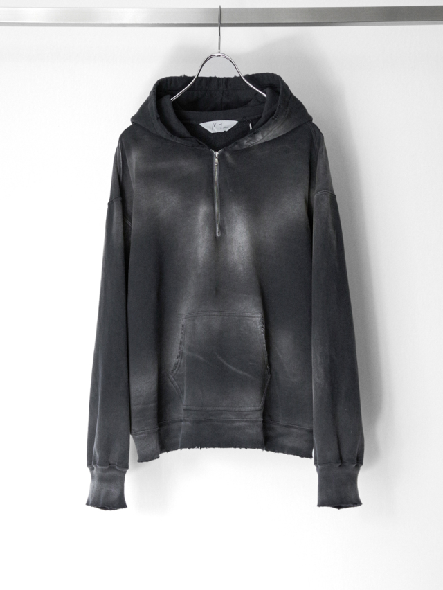トップス ANCELLM LIGHT LOOP ZIP HOODIE BLACK 1 LIGHT LOOP ZIP HOODIE(BLACK) – ANCELLM