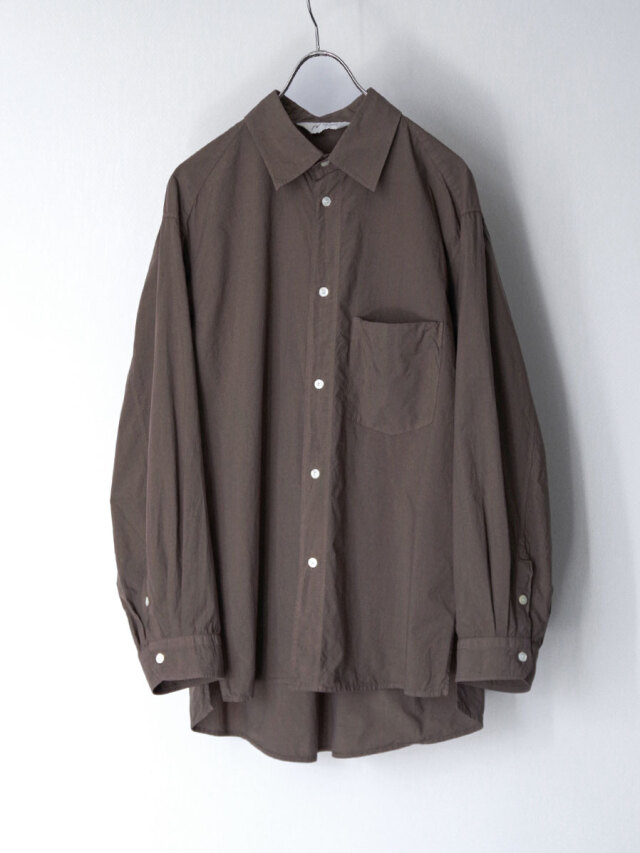 ANCELLM "SHRINK OVER SHIRT" - D.BROWN