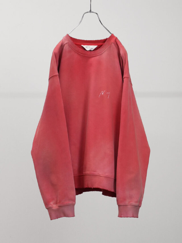 ANCELLM "UNEVENNESS SWEAT SHIRT" - RED