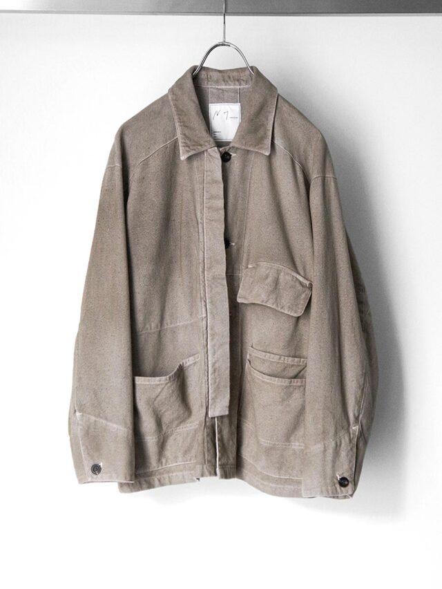 ANCELLM "C/R DUCK COVERALL JACKET" - GREIGE