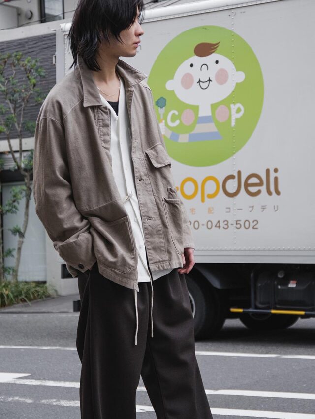 ジャケット・アウター ANCELLM 26SS C/R DUCK COVERALL JACKET C/R DUCK COVERALL JACKET(GREIGE) – ANCELLM
