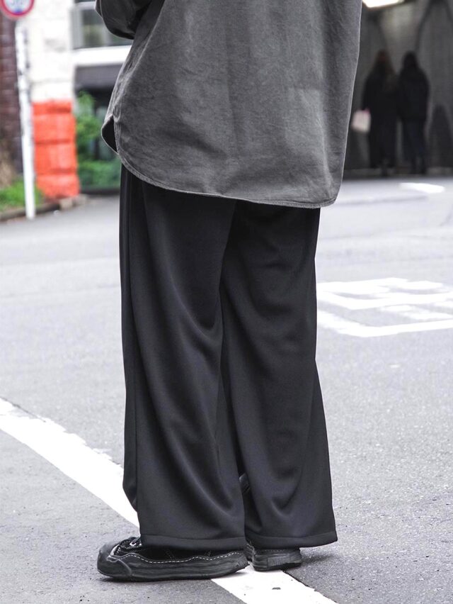 わ*ざ様 ANCELLM 26SS TRACK WIDE PANTS TRACK WIDE PANTS(BLACK) – ANCELLM
