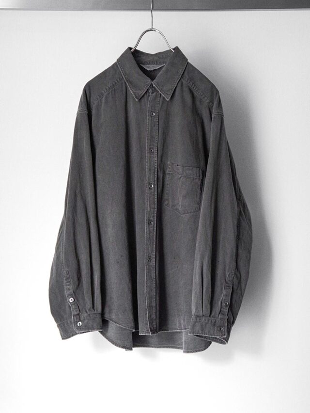 ANCELLM "DENIM DRESS SHIRT" - BLACK