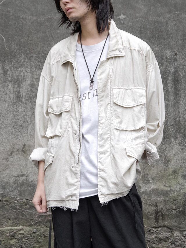 美品 ANCELLM パデッドキルティングカラーレスジャケット 白 1 ANCELLM PADDED QUILTING COLLARLESS JACKET(WHITE) ANC-JK20 | IAAAM