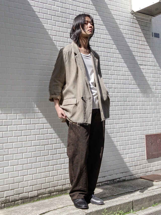 ジャケット・アウター ANCELLM 26SS LAYERED TAILORED JACKET 1 LAYERED TAILORED JACKET(BROWN) – ANCELLM