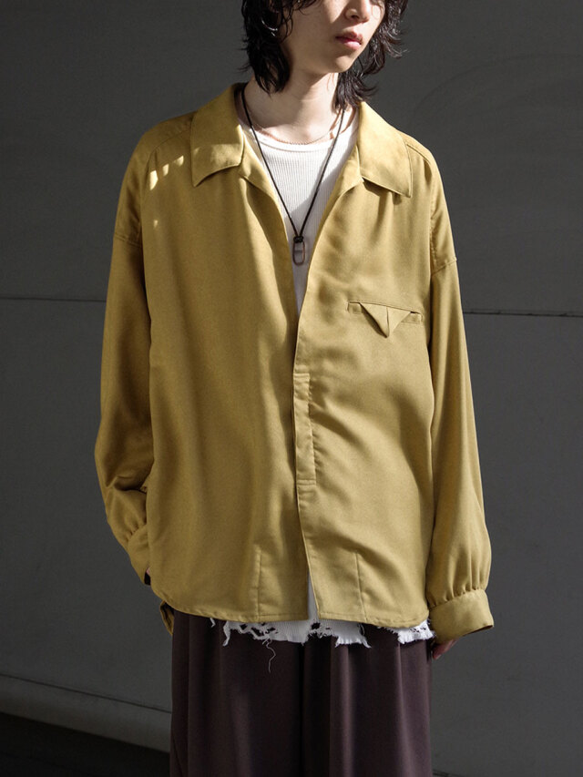 アンセルム　VEGAN SUEDE SHIRT サイズ2 イエロー ANCELLM（アンセルム） 