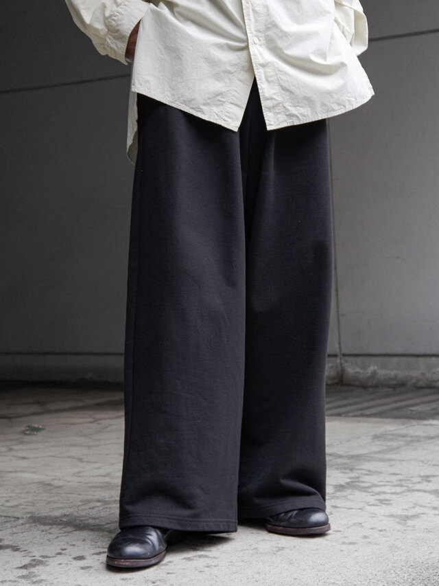 ANCELLM "2TUCK SWEAT PANTS" - BLACK
