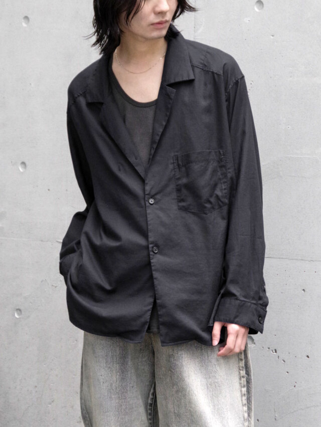 ANCELLM "C/S TAILORED SHIRT" - BLACK