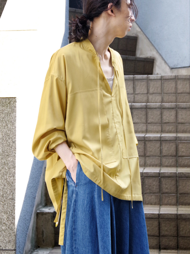 【SHELTER_EXCLUSIVE】ANEI "RIBBON TUNIC P.O." - YELLOW