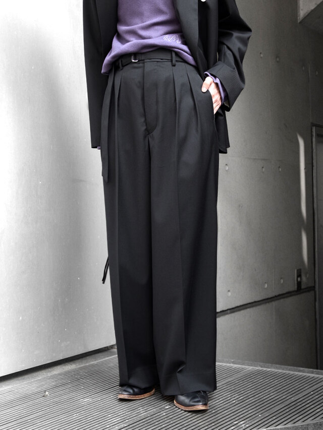 ANEI "F.E. SLACKS EX WIDE" - BLACK