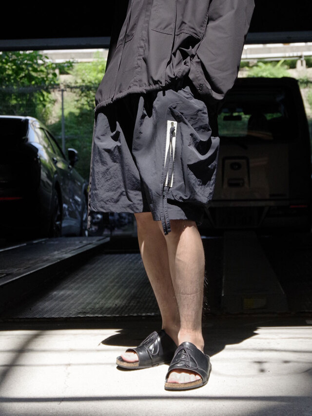 my beautiful landlet "NYLON TAFFETA WIDE SHORT PANTS" - BLACK