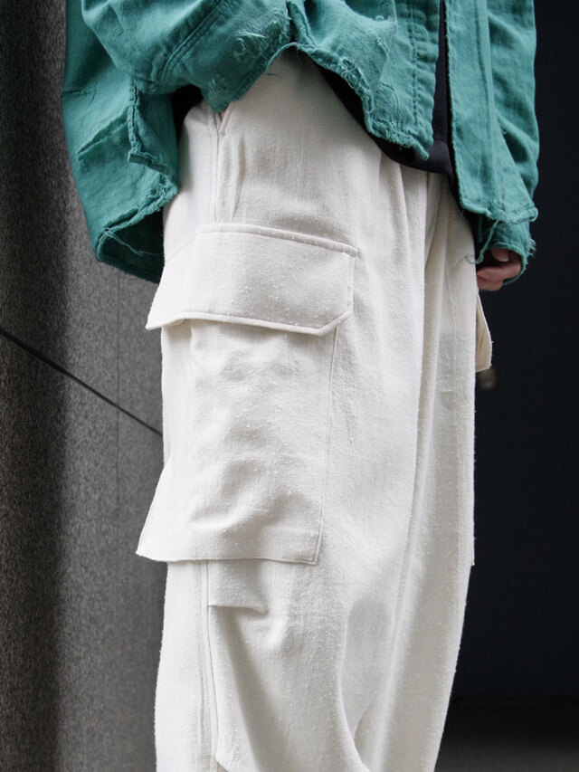 ANEI IMI MIL PANTS SILK/C カーゴパンツ 2024SS】 ANEI (アーネイ) 