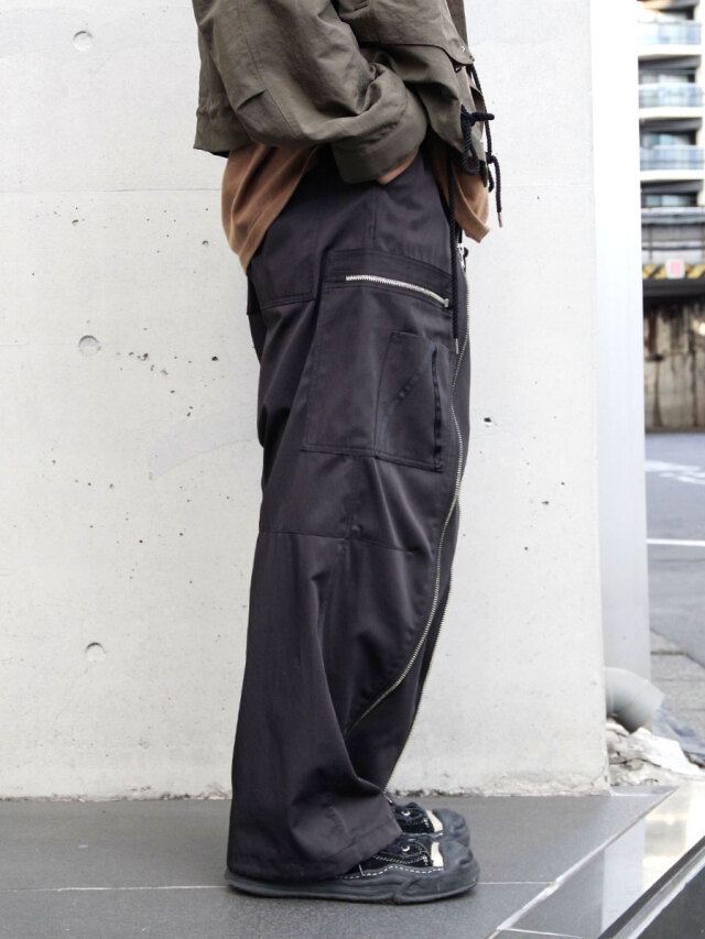 パンツ ANEI \"AN-11 FLIGHT PANTS\" - BLACK 2024SS】 ANEI (アーネイ) 