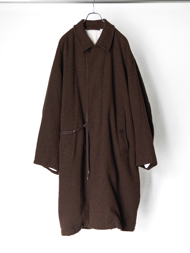 ANEI "ROUND COAT TWEED" - DK.BROWN