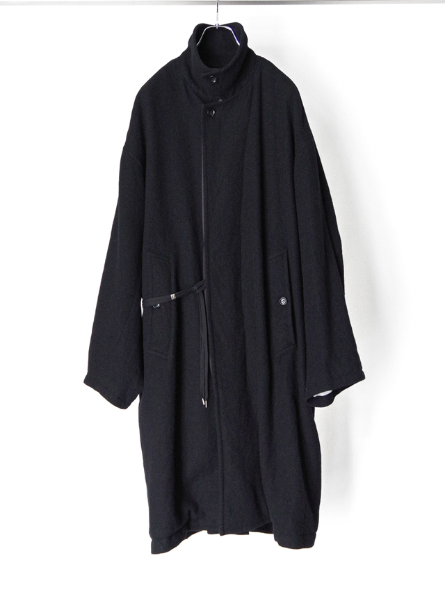 ANEI "ROUND COAT TWEED" - BLACK